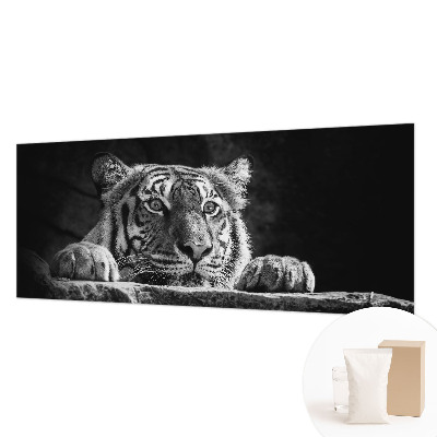 Vliesbehang fotobehang woonkamer roofzuchtige blik