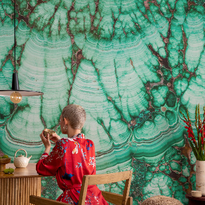 Vlies fotobehang op maat Groene patronen