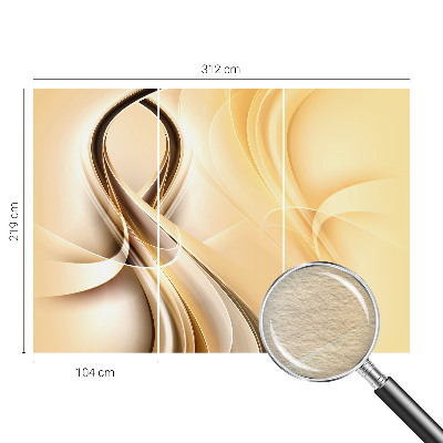 Fotobehang met golvende lijnen als patroon