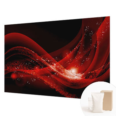 Behang met print met rode vortex-print