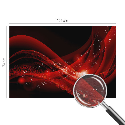 Behang met print met rode vortex-print