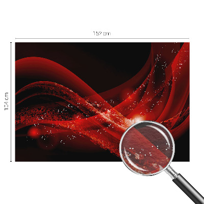 Behang met print met rode vortex-print