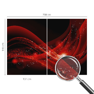 Behang met print met rode vortex-print