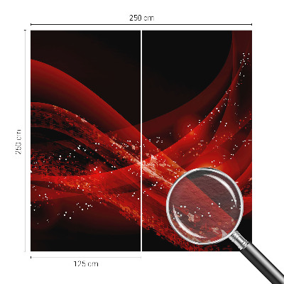Behang met print met rode vortex-print