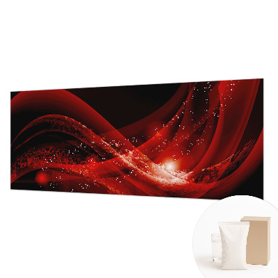 Behang met print met rode vortex-print