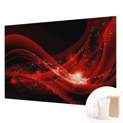 Behang met print met rode vortex-print