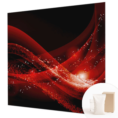 Behang met print met rode vortex-print