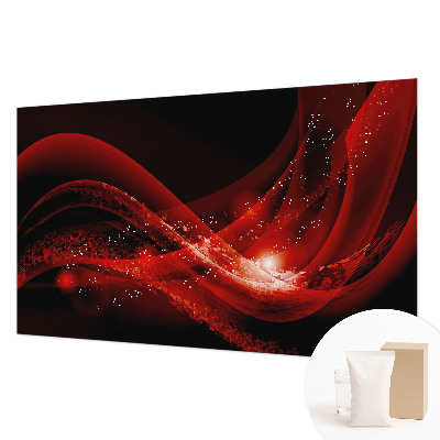 Behang met print met rode vortex-print