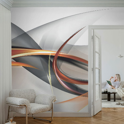 Naadloos fotobehang met een abstract dynamisch ontwerp