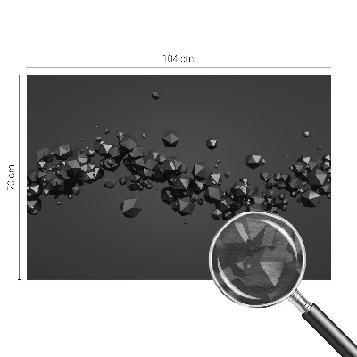 Fotobehang slaapkamer Zwarte klonten