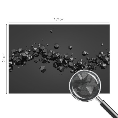 Fotobehang slaapkamer Zwarte klonten