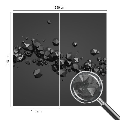 Fotobehang slaapkamer Zwarte klonten