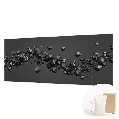 Fotobehang slaapkamer Zwarte klonten