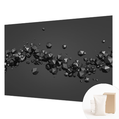 Fotobehang slaapkamer Zwarte klonten