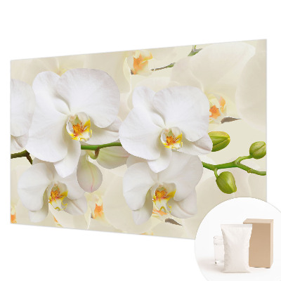 Fotobehang voor de slaapkamer met een bloemenpracht-ontwerp