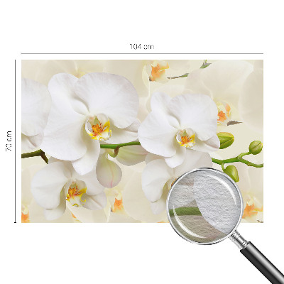 Fotobehang voor de slaapkamer met een bloemenpracht-ontwerp