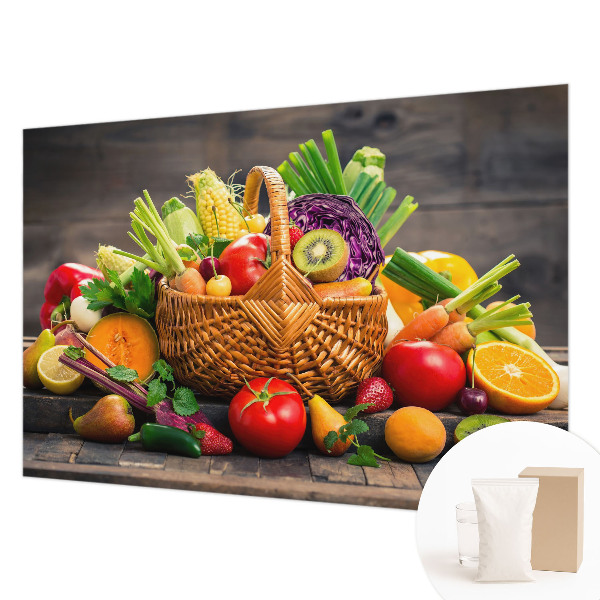 Modern fotobehang voor de woonkamer met een fruitig ontwerp