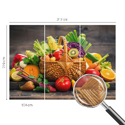 Modern fotobehang voor de woonkamer met een fruitig ontwerp
