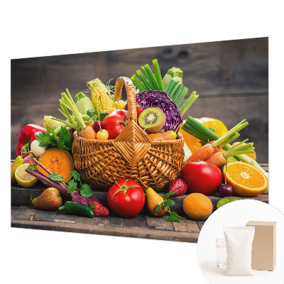 Modern fotobehang voor de woonkamer met een fruitig ontwerp
