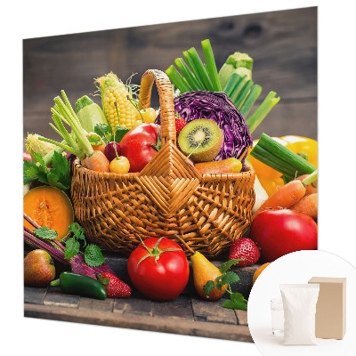 Modern fotobehang voor de woonkamer met een fruitig ontwerp