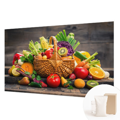 Modern fotobehang voor de woonkamer met een fruitig ontwerp