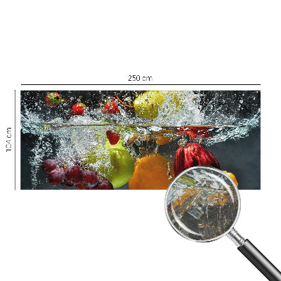 Premium fotobehang met het motief van fruit in water