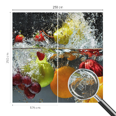 Premium fotobehang met het motief van fruit in water