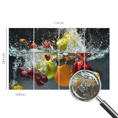 Premium fotobehang met het motief van fruit in water