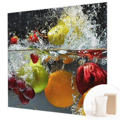 Premium fotobehang met het motief van fruit in water