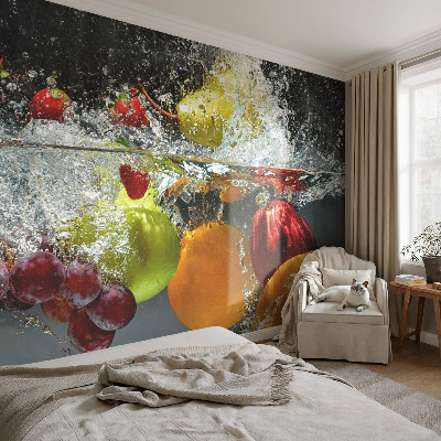 Premium fotobehang met het motief van fruit in water
