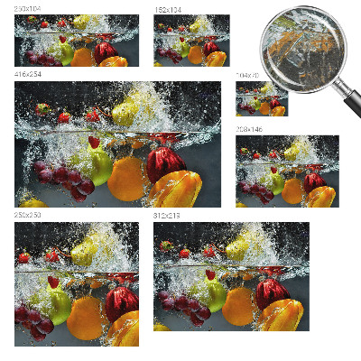 Premium fotobehang met het motief van fruit in water