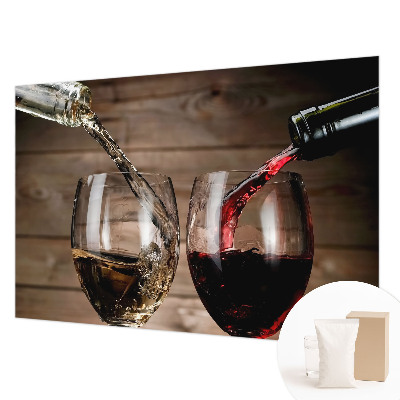 Luxe fotobehang met een afbeelding van een glas wijn