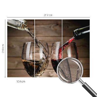 Luxe fotobehang met een afbeelding van een glas wijn