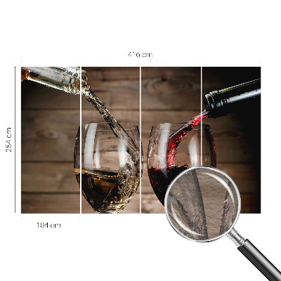 Luxe fotobehang met een afbeelding van een glas wijn