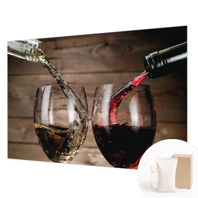 Luxe fotobehang met een afbeelding van een glas wijn