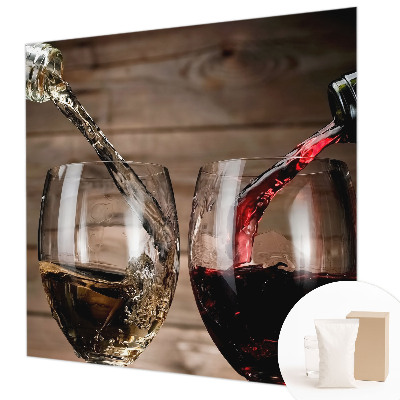Luxe fotobehang met een afbeelding van een glas wijn