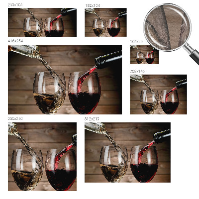Luxe fotobehang met een afbeelding van een glas wijn
