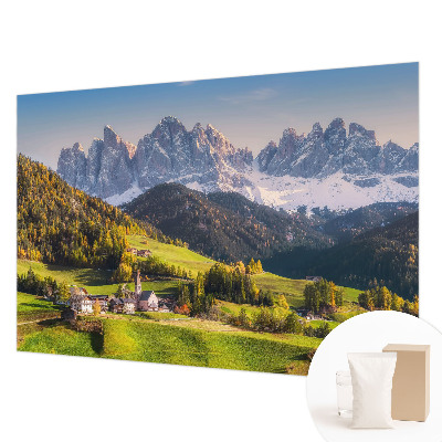 Groot fotobehang met een berglandschap