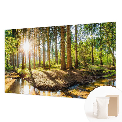 Vlies fotobehang met het motief 'Idylle in het bos'