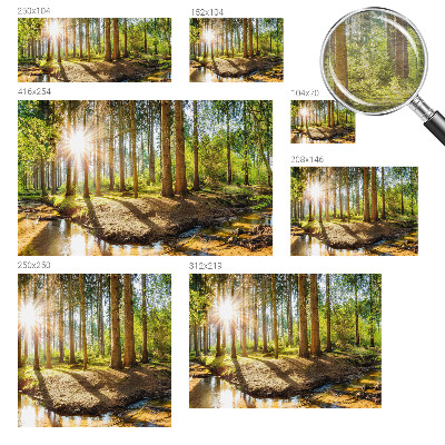 Vlies fotobehang met het motief 'Idylle in het bos'