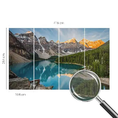 Vliesbehang fotobehang met een afbeelding van bergreflectie