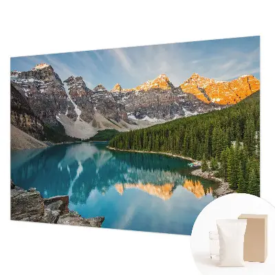 Vliesbehang fotobehang met een afbeelding van bergreflectie
