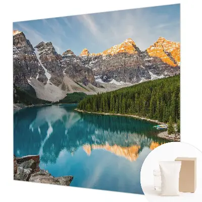 Vliesbehang fotobehang met een afbeelding van bergreflectie