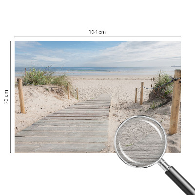 Fotobehang vliesbehang Houten loopbrug