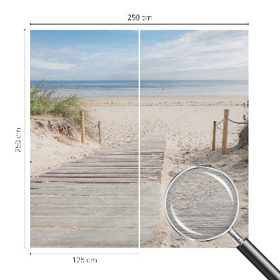 Fotobehang vliesbehang Houten loopbrug