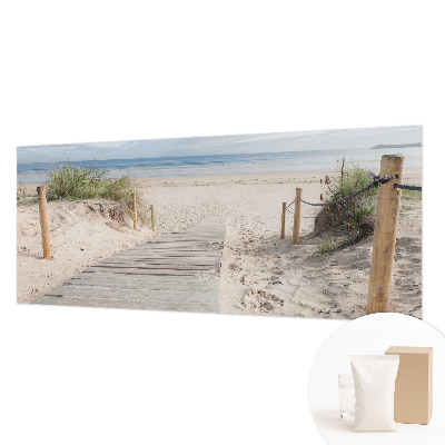 Fotobehang vliesbehang Houten loopbrug