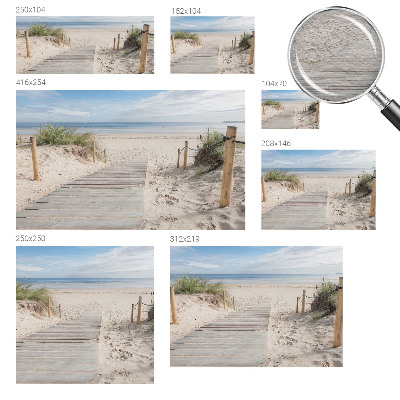 Fotobehang vliesbehang Houten loopbrug