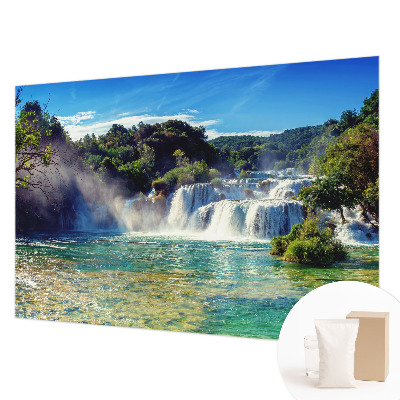 Fotobehang met een watervallandschap