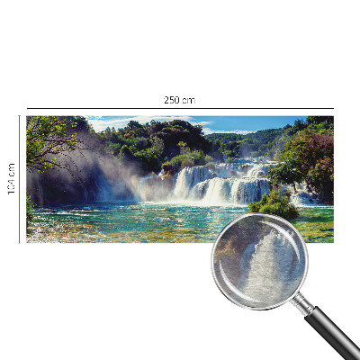 Fotobehang met een watervallandschap