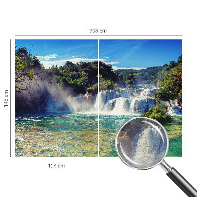 Fotobehang met een watervallandschap